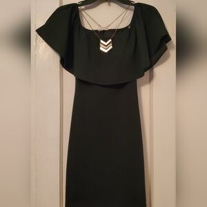 Chic Black Ruffle Mini Dress
